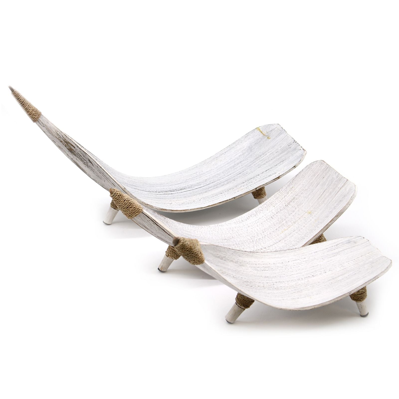 Coconut Leaf Fruit Bowl Set - Whitewash - Luna Panther