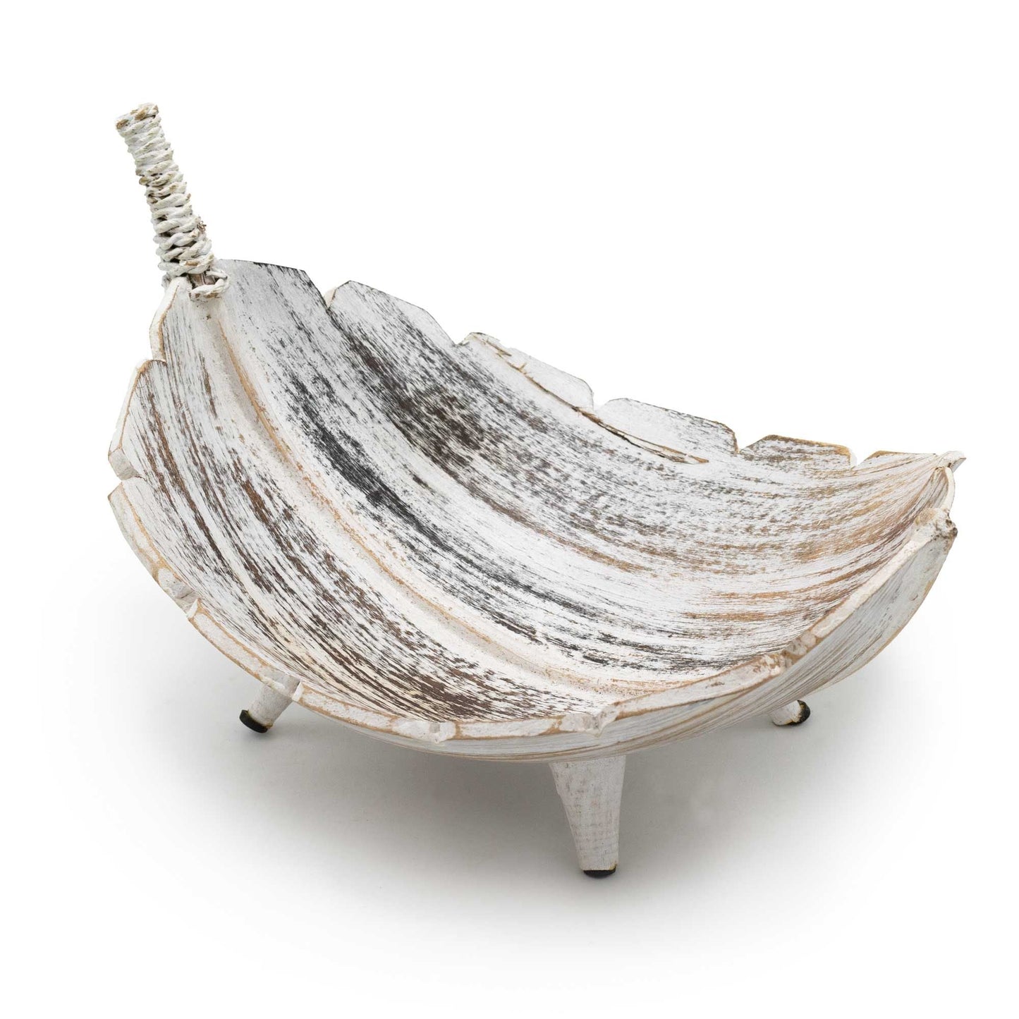 Coconut Leaf Large Fruit Bowl - Whitewash - Luna Panther