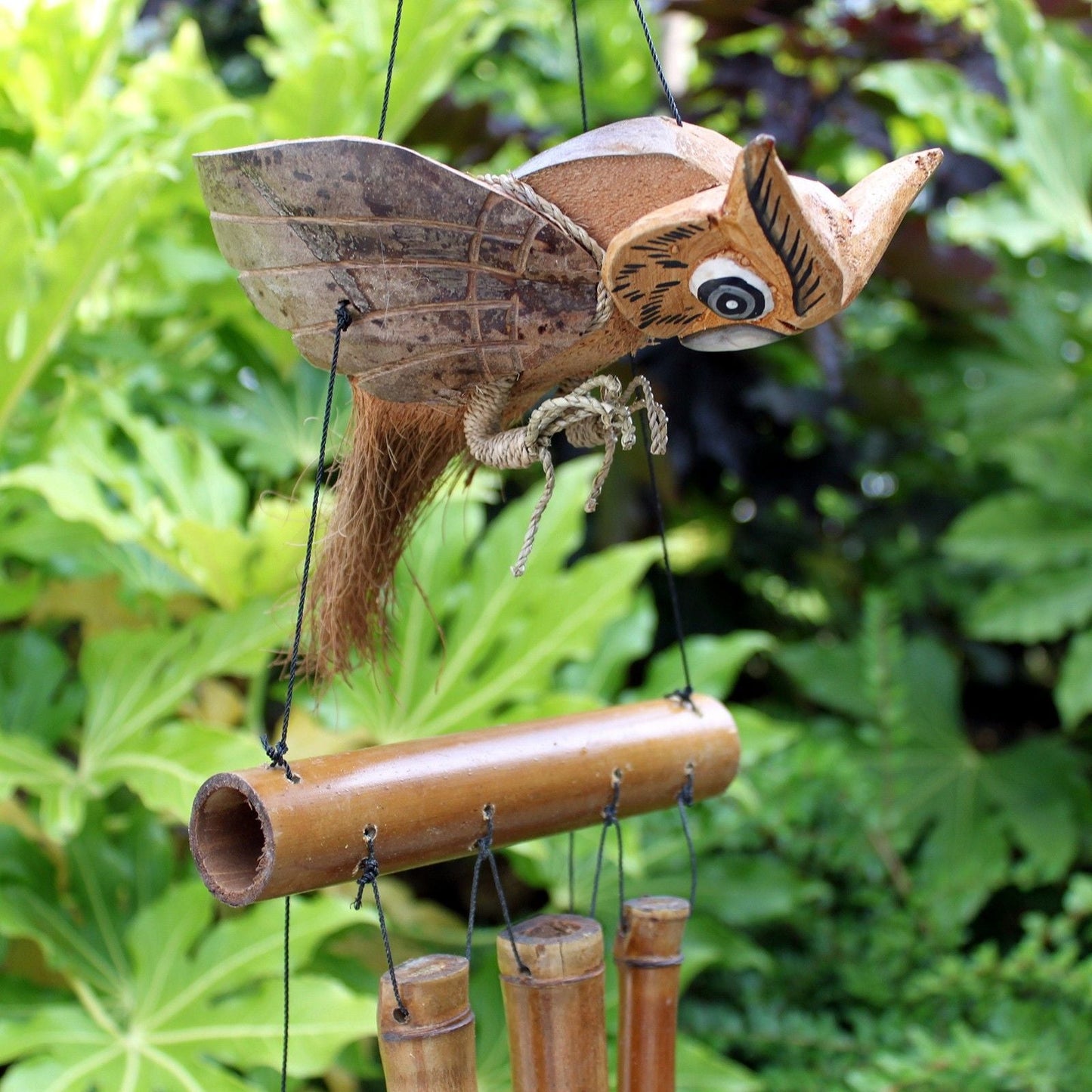 Coconut Owl Wind Chimes - Luna Panther