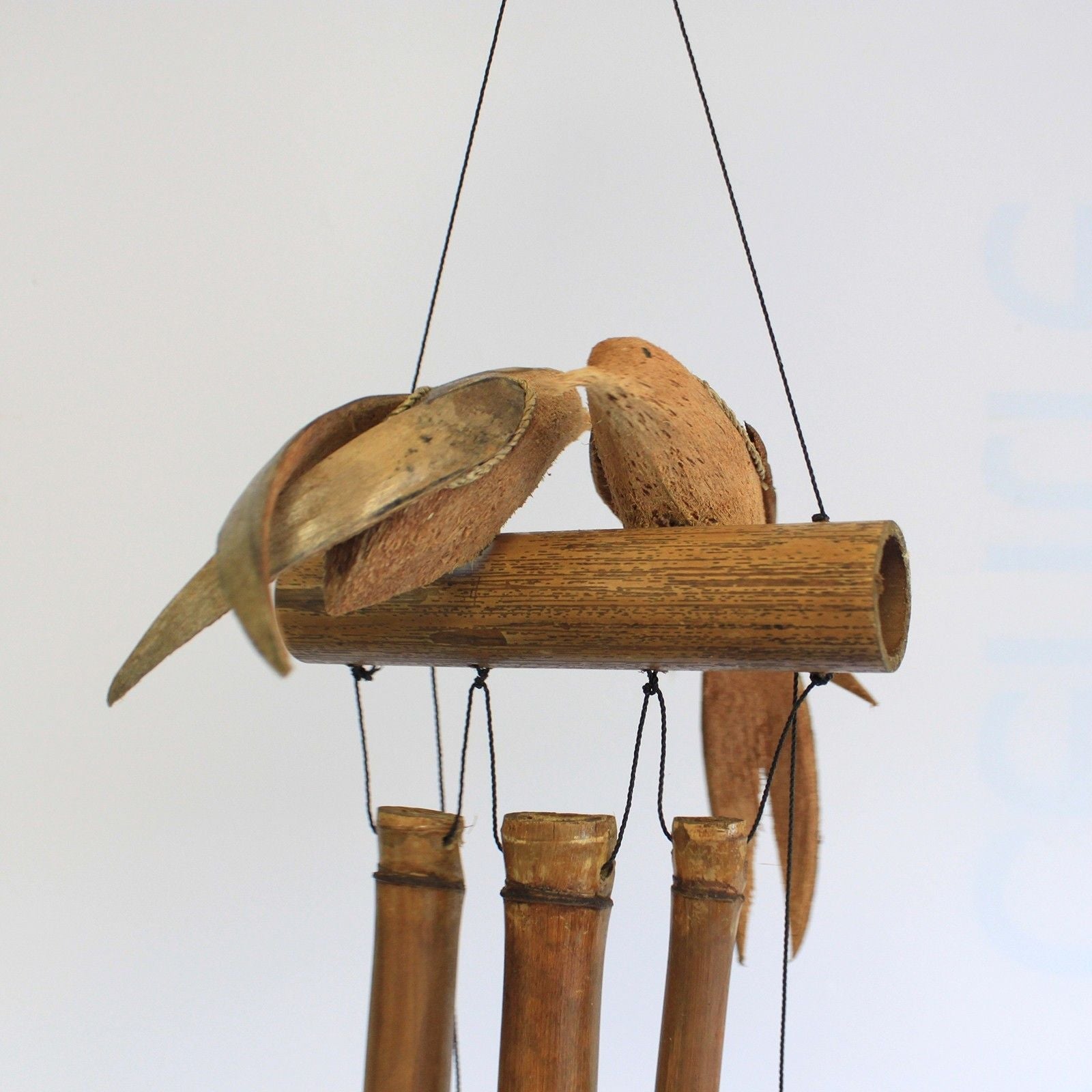 Coconut Twin Birds Wind Chimes - Luna Panther