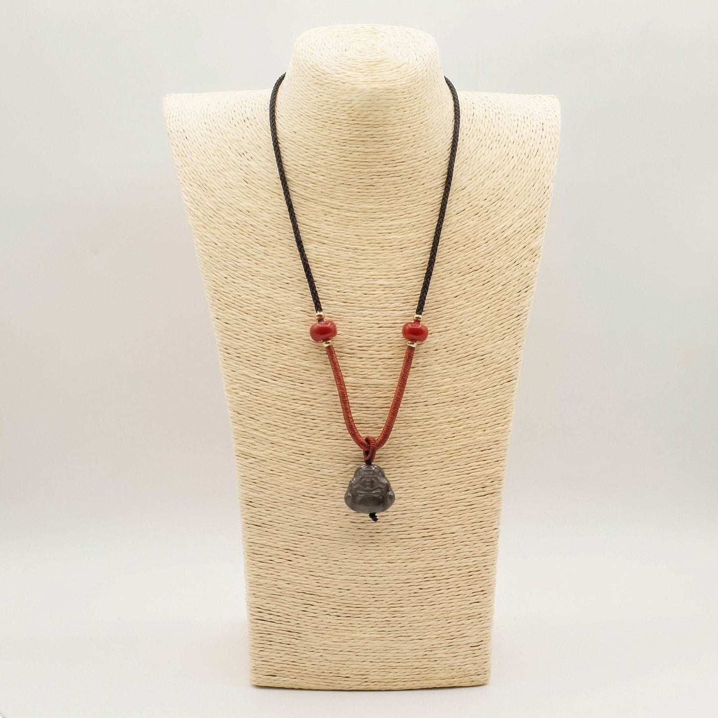 Cool Gemstone Pendants - Sliver Obsidian Buddha - Luna Panther