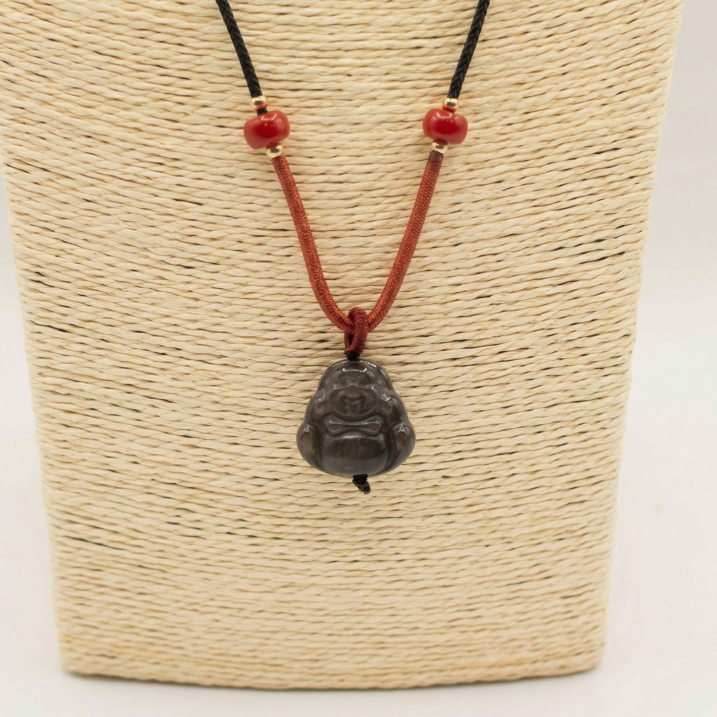 Cool Gemstone Pendants - Sliver Obsidian Buddha - Luna Panther