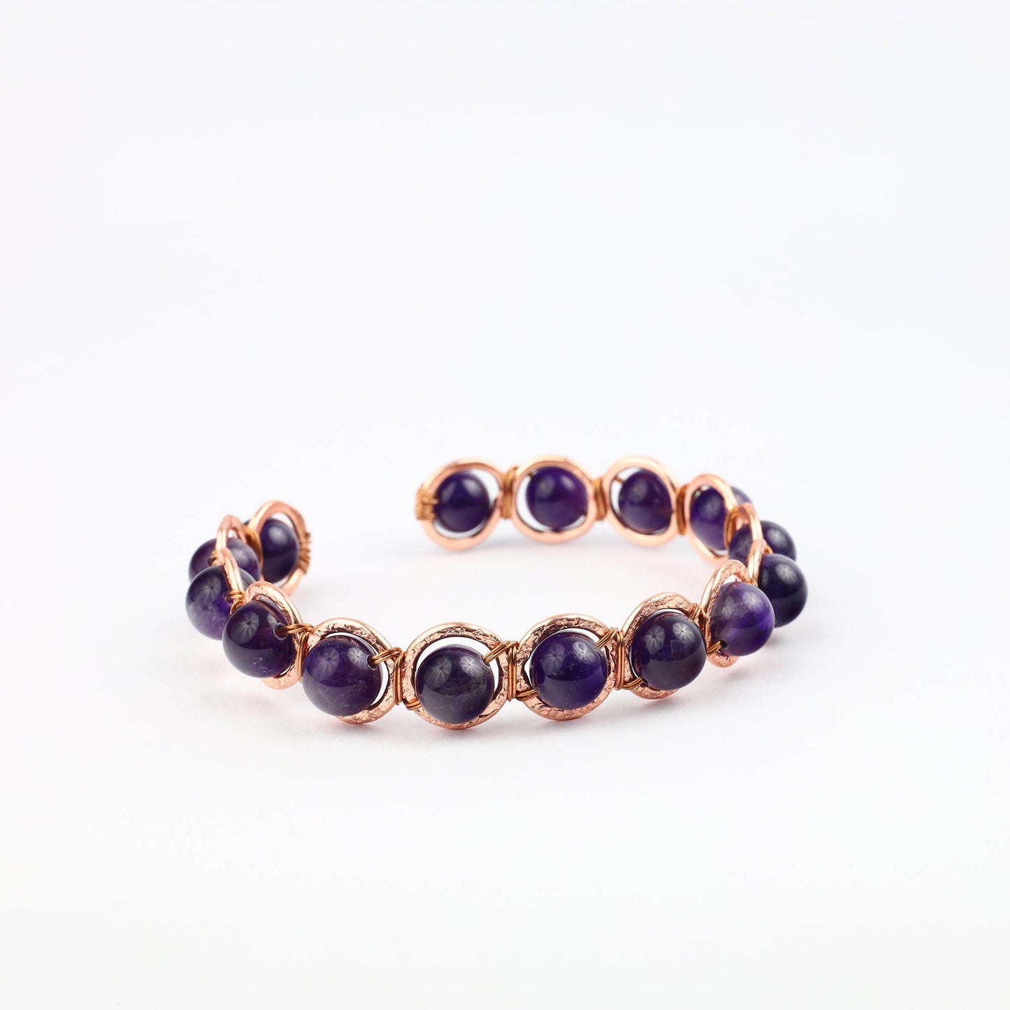 Copper & Amethyst Crystal Bracelet - Luna Panther