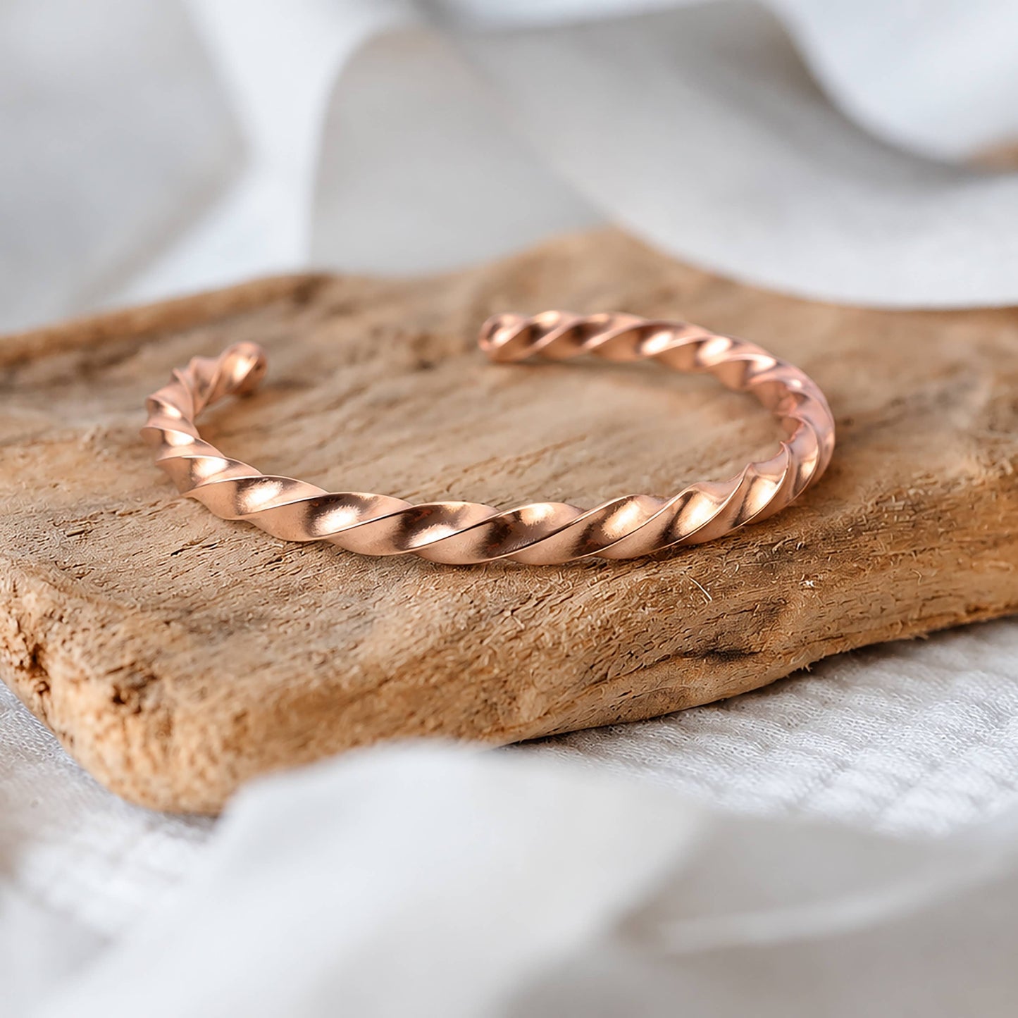 Copper Bracelet Twisted (Design 82) - Luna Panther