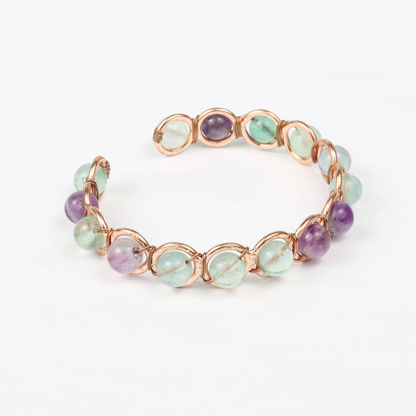 Copper & Fluorite Crystal Bracelet - Luna Panther