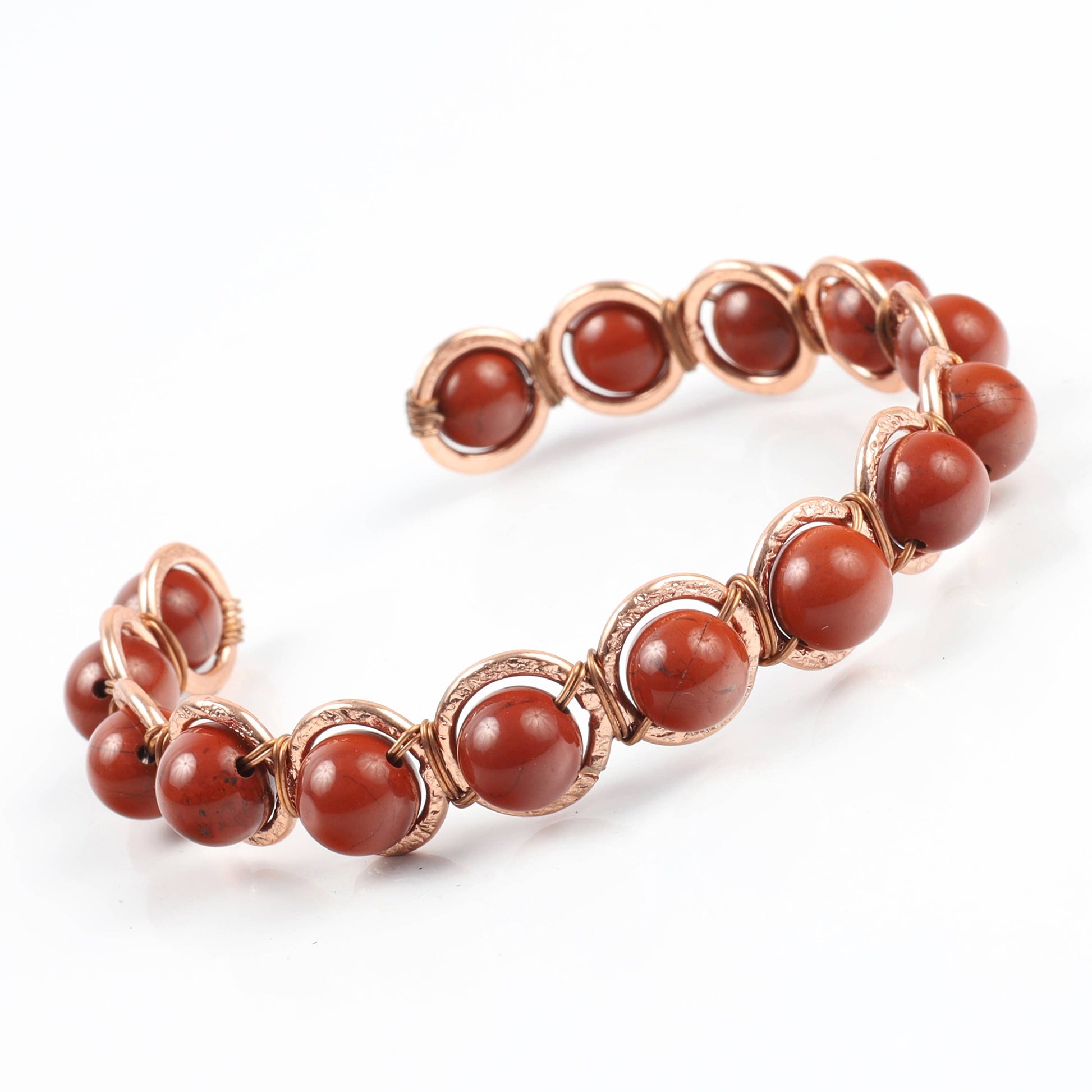 Copper & Red Jasper Crystal Bracelet - Luna Panther