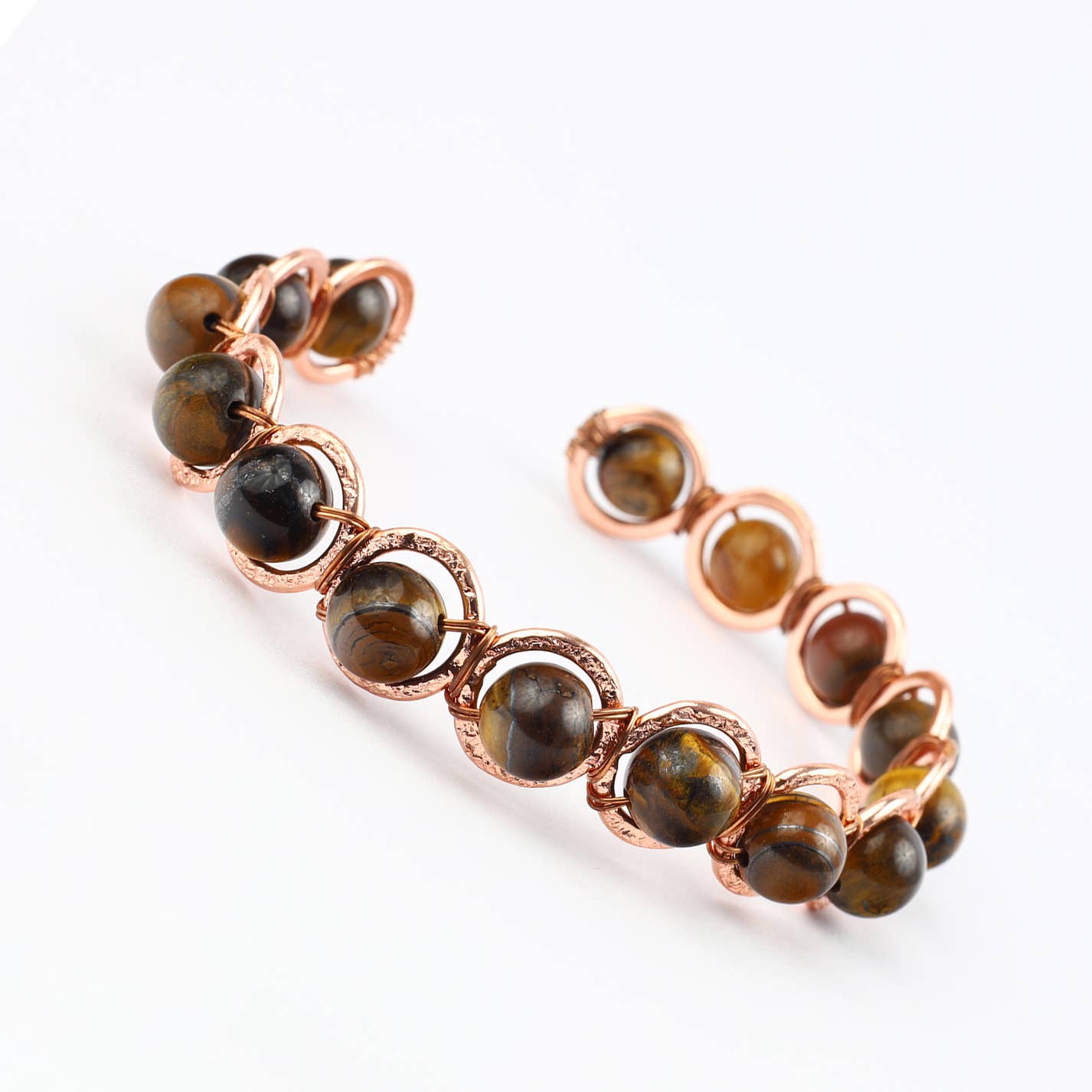 Copper & Tiger Eye Crystal Bracelet - Luna Panther