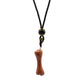 Cord Necklace Gemstone Pendant - Goldstone Bone - Luna Panther