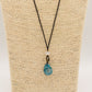 Cord Necklace Gemstone Pendant - Howlite Teardrop - Luna Panther