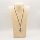 Cord Necklace Gemstone Pendant - Howlite Teardrop - Luna Panther