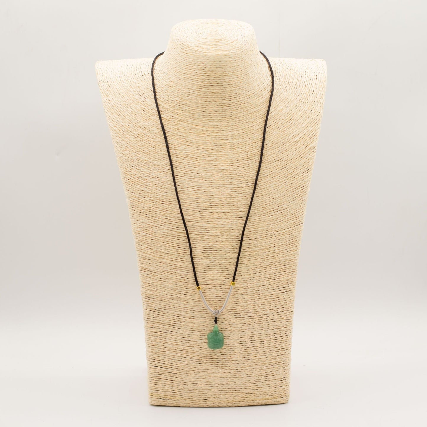Cord Necklace Gemstone Pendant - Jade Turtle - Luna Panther