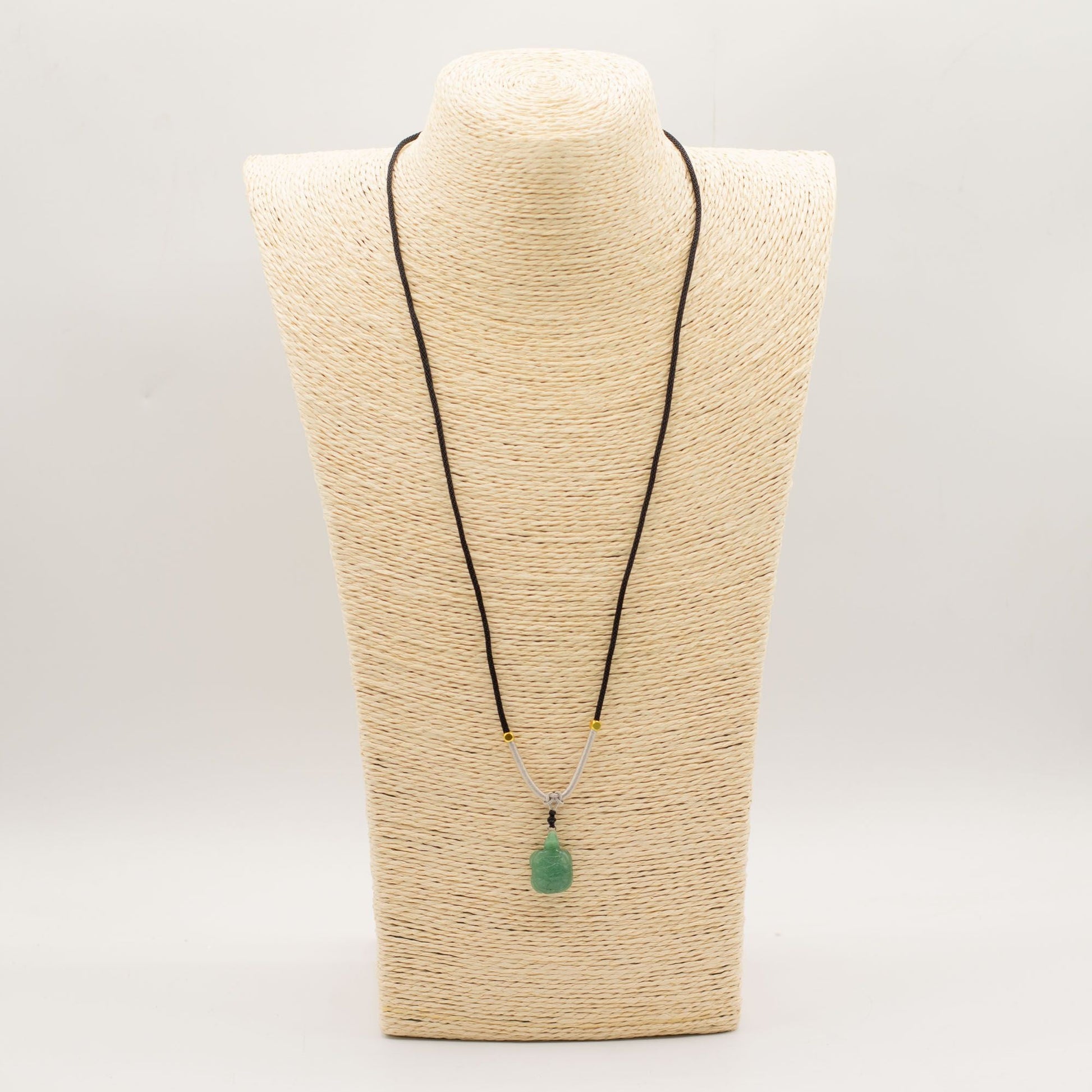 Cord Necklace Gemstone Pendant - Jade Turtle - Luna Panther