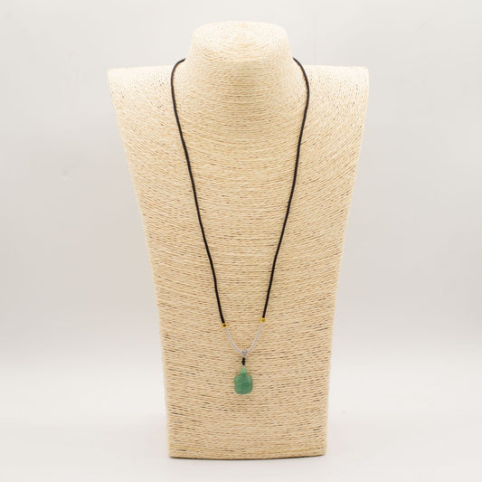 Cord Necklace Gemstone Pendant - Jade Turtle - Luna Panther
