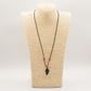 Cord Necklace Gemstone Pendant - Morganite Angel Wing - Luna Panther