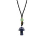 Cord Necklace Gemstone Pendant - Sodalite Mushroom - Luna Panther