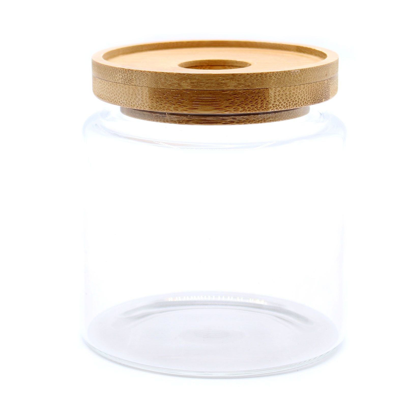 Polished Cottage Bamboo Glass Jar - 10cm featuring natural patterning and unique variations - Luna Panther