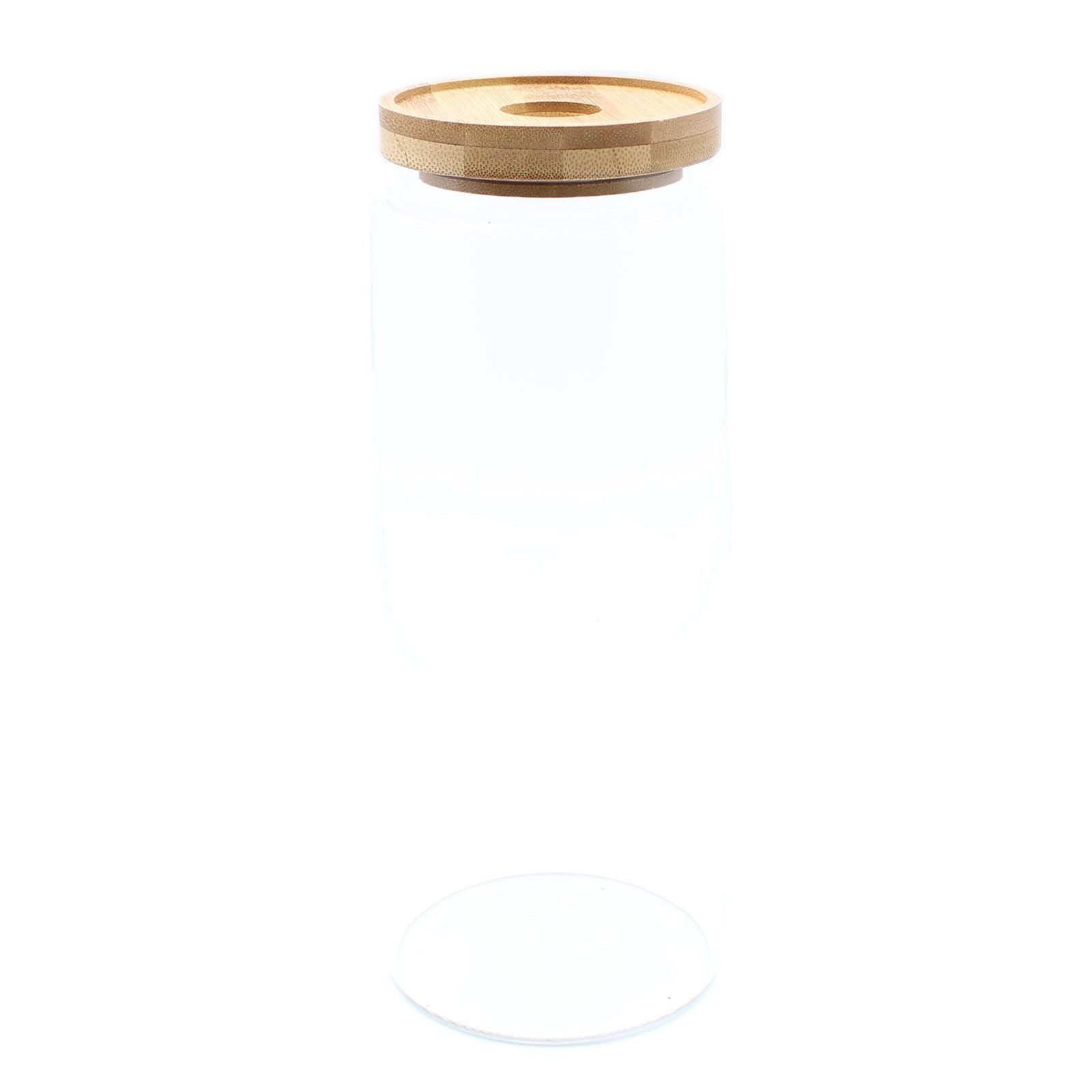 Polished Cottage Bamboo Glass Jar - 25cm featuring natural patterning and unique variations - Luna Panther