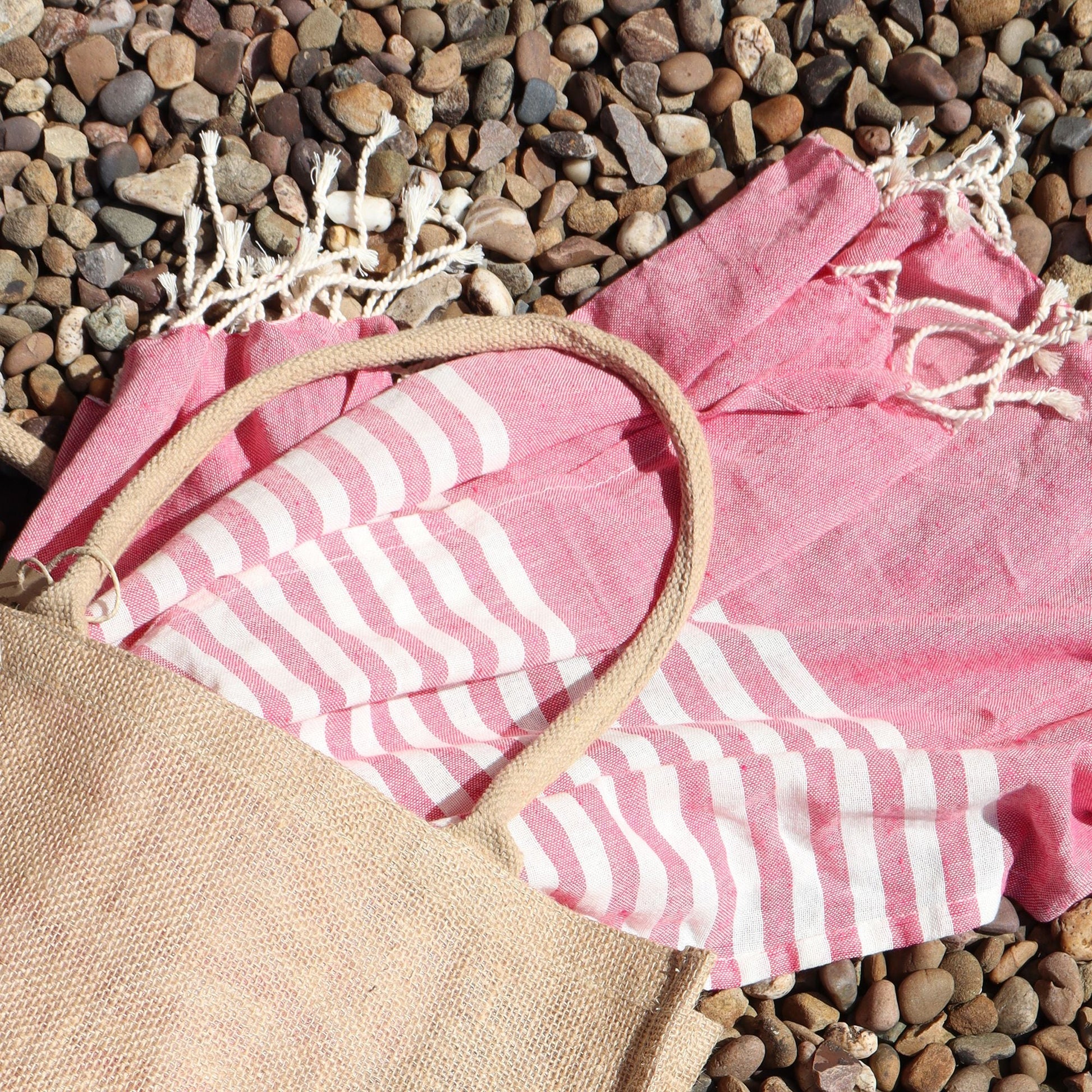 Cotton Pareo Throw - 100x180 cm - Hot Pink - Luna Panther