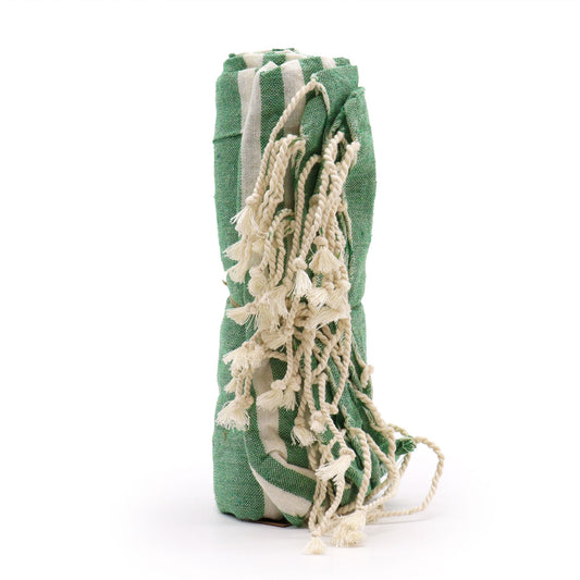 Cotton Pareo Throw - 100x180 cm - Picnic Green - Luna Panther alternate view