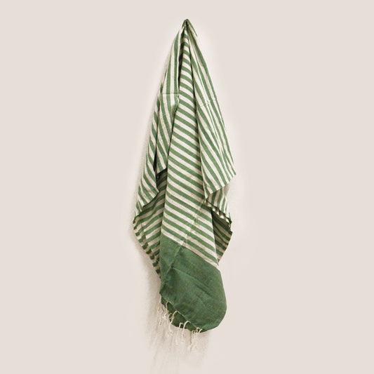 Cotton Pareo Throw - 100x180 cm - Picnic Green - Luna Panther