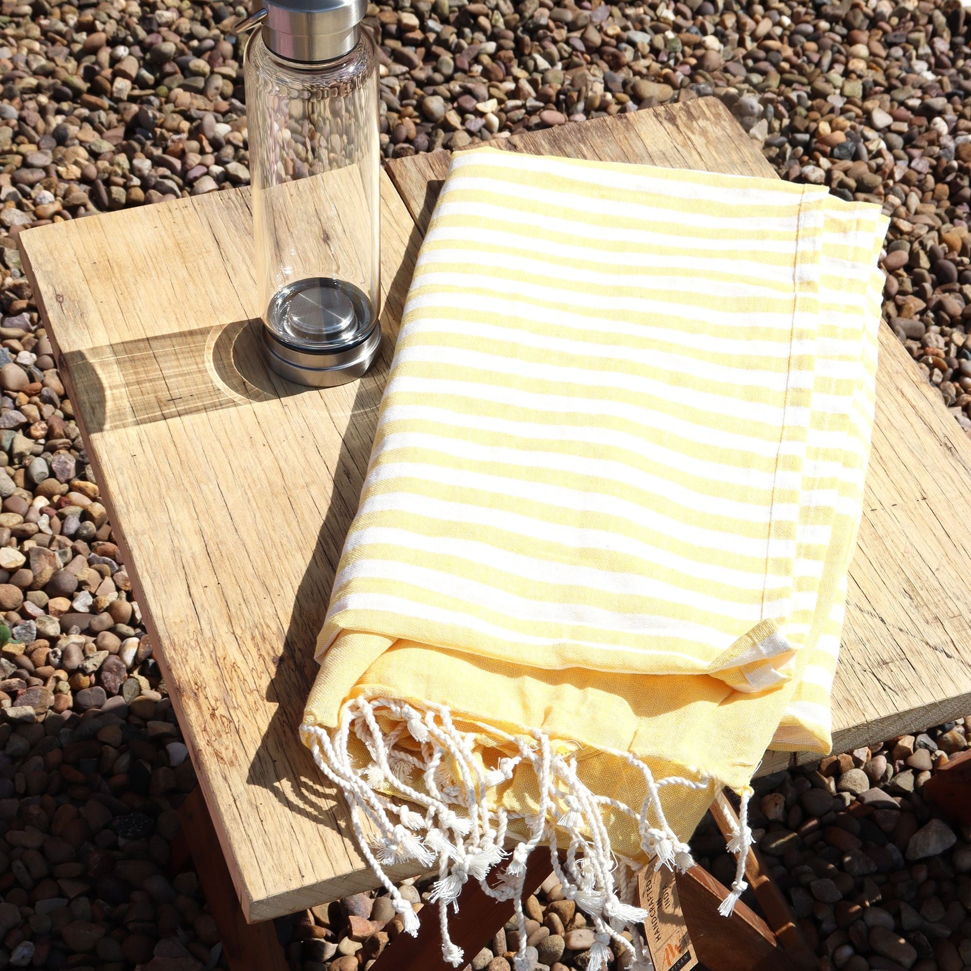 Cotton Pareo Throw - 100x180 cm - Sunny Yellow - Luna Panther