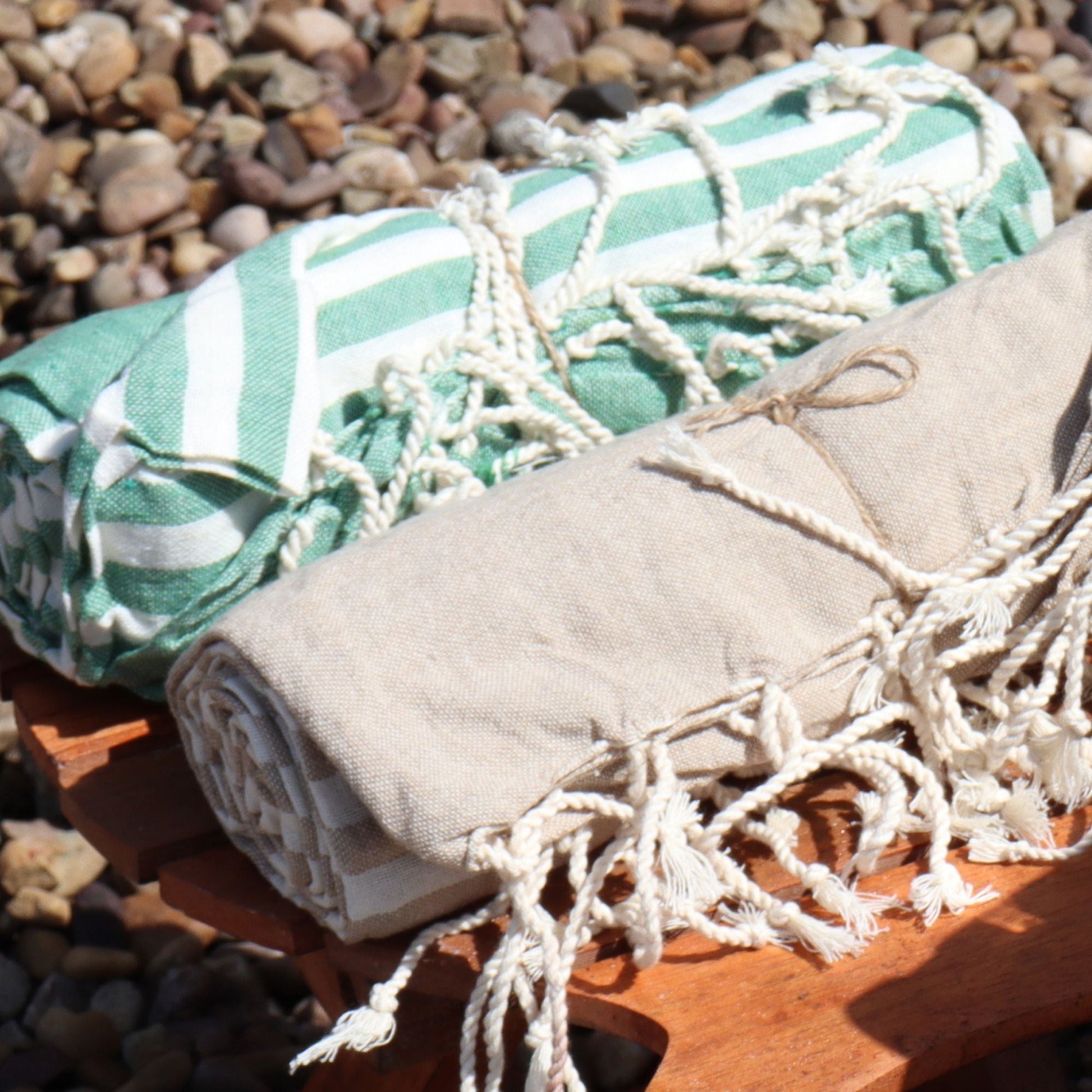 Cotton Pareo Throw - 100x180 cm - Warm Sand - Luna Panther