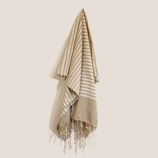 Cotton Pareo Throw - 100x180 cm - Warm Sand - Luna Panther