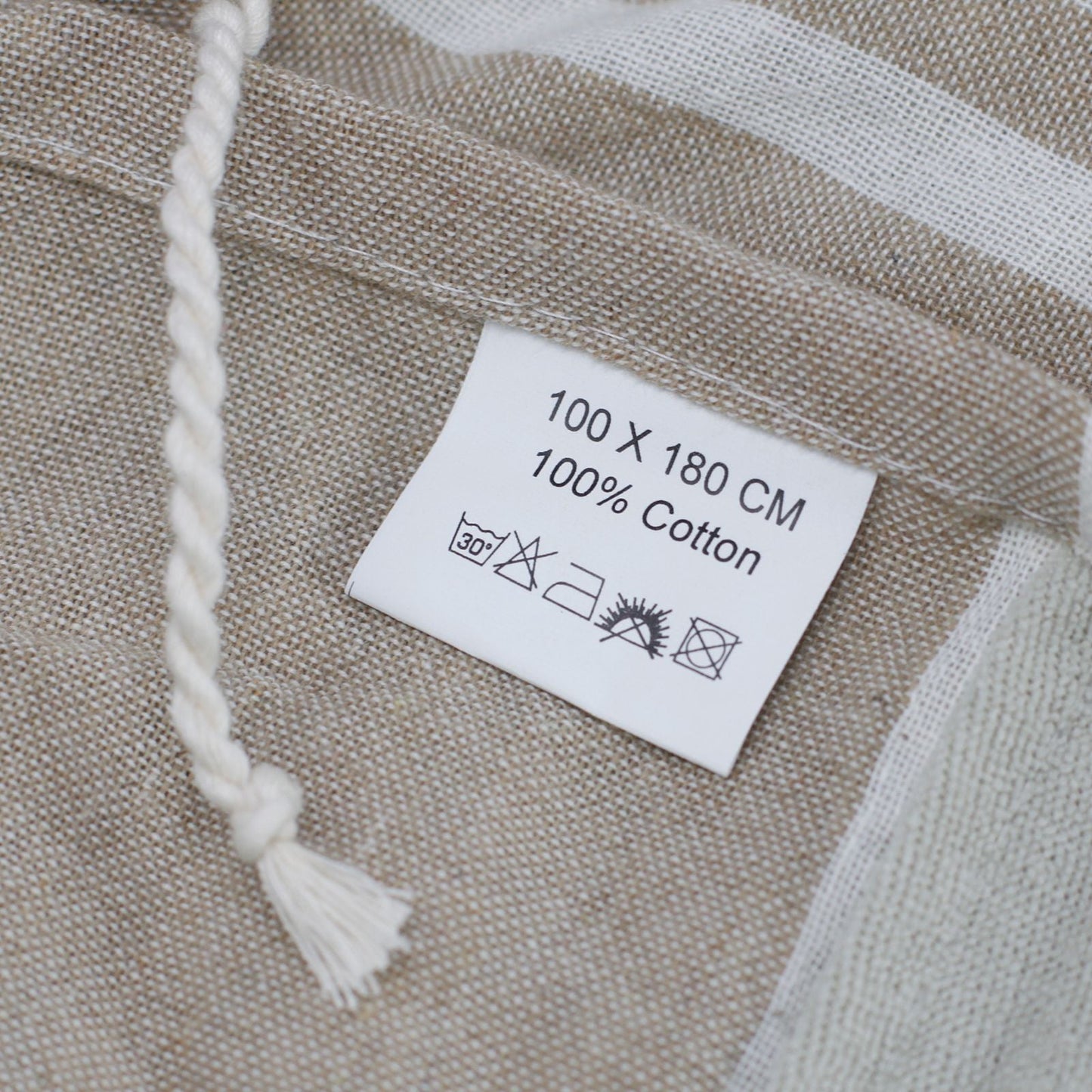 Cotton Pareo Towel - 100x180 cm - Warm Sand - Luna Panther