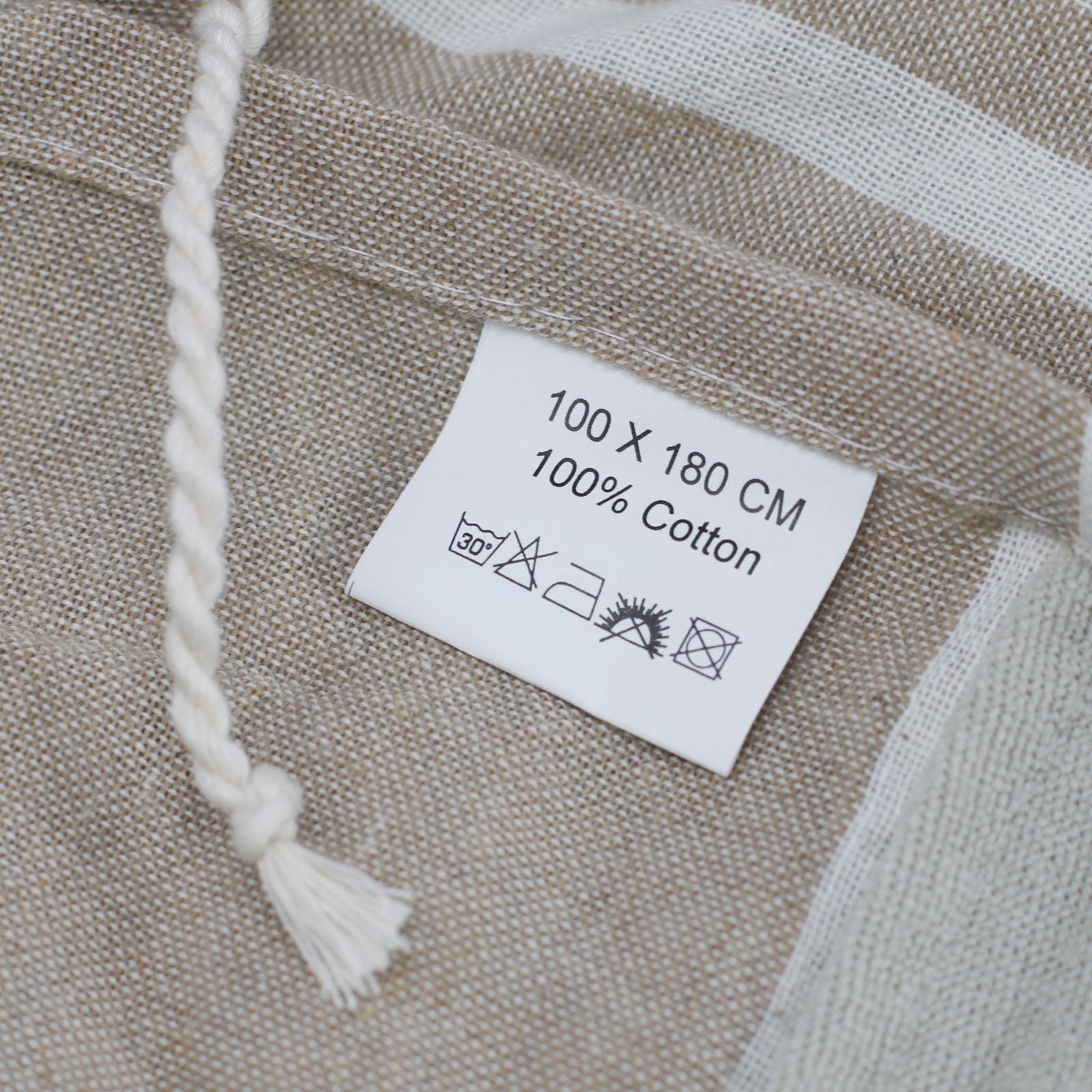 Cotton Pareo Towel - 100x180 cm - Warm Sand - Luna Panther