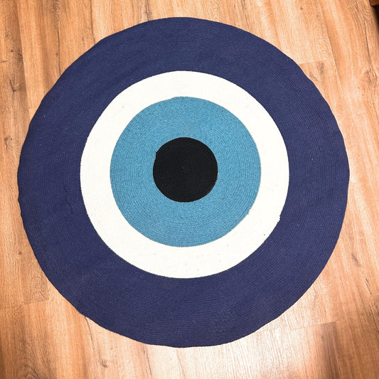 Cotton Rope Evil Eye Rug - Luna Panther