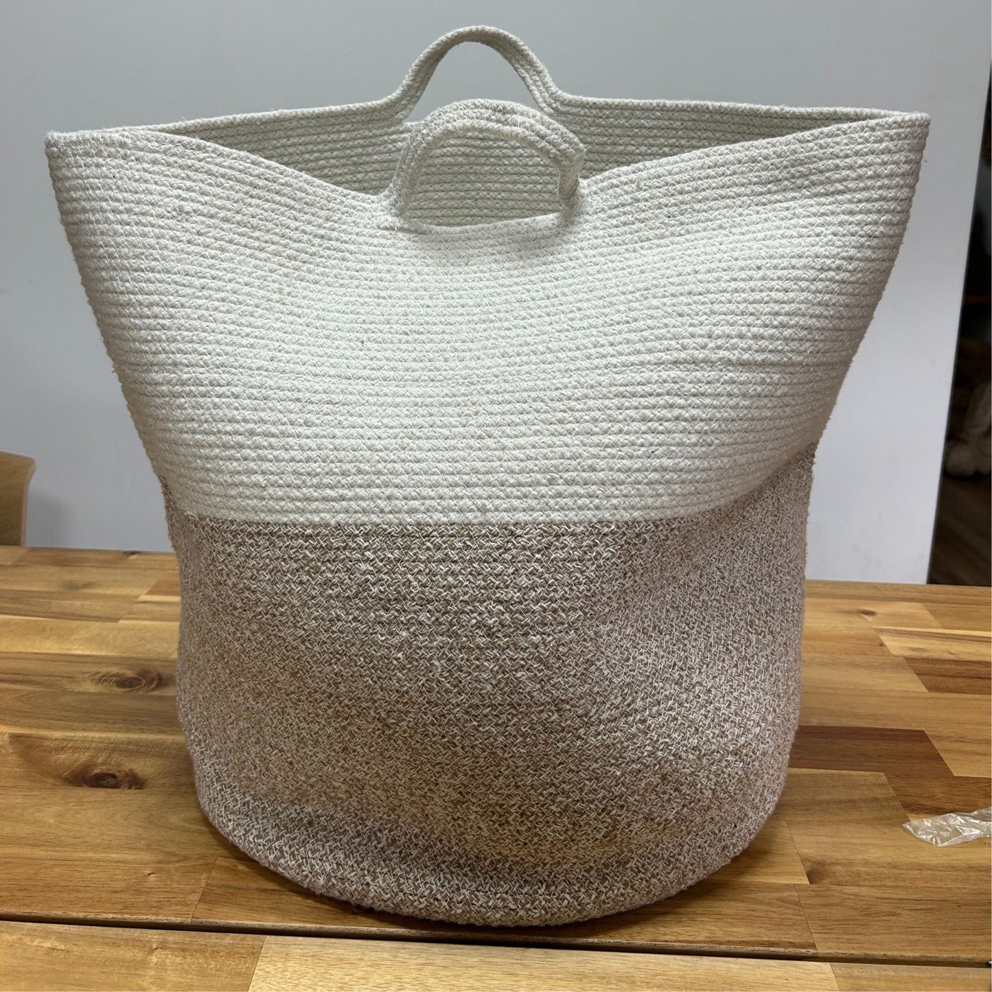 Cotton Rope Laundry / Storage Big Basket 45x40cm - Beige - Luna Panther