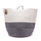 Cotton Rope Laundry / Storage Big Basket 45x40cm - Grey - Luna Panther