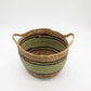 Cotton & Seagrass Large Baskets - Natural Black & Green - Set of 3 - Luna Panther