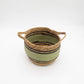 Cotton & Seagrass Large Baskets - Natural Black & Green - Set of 3 - Luna Panther