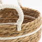Cotton & Seagrass Large Baskets - Natural Stripes - Set of 3 - Luna Panther