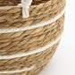 Cotton & Seagrass Large Baskets - Natural Stripes - Set of 3 - Luna Panther
