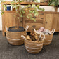 Cotton & Seagrass Large Baskets - Natural Stripes - Set of 3 - Luna Panther