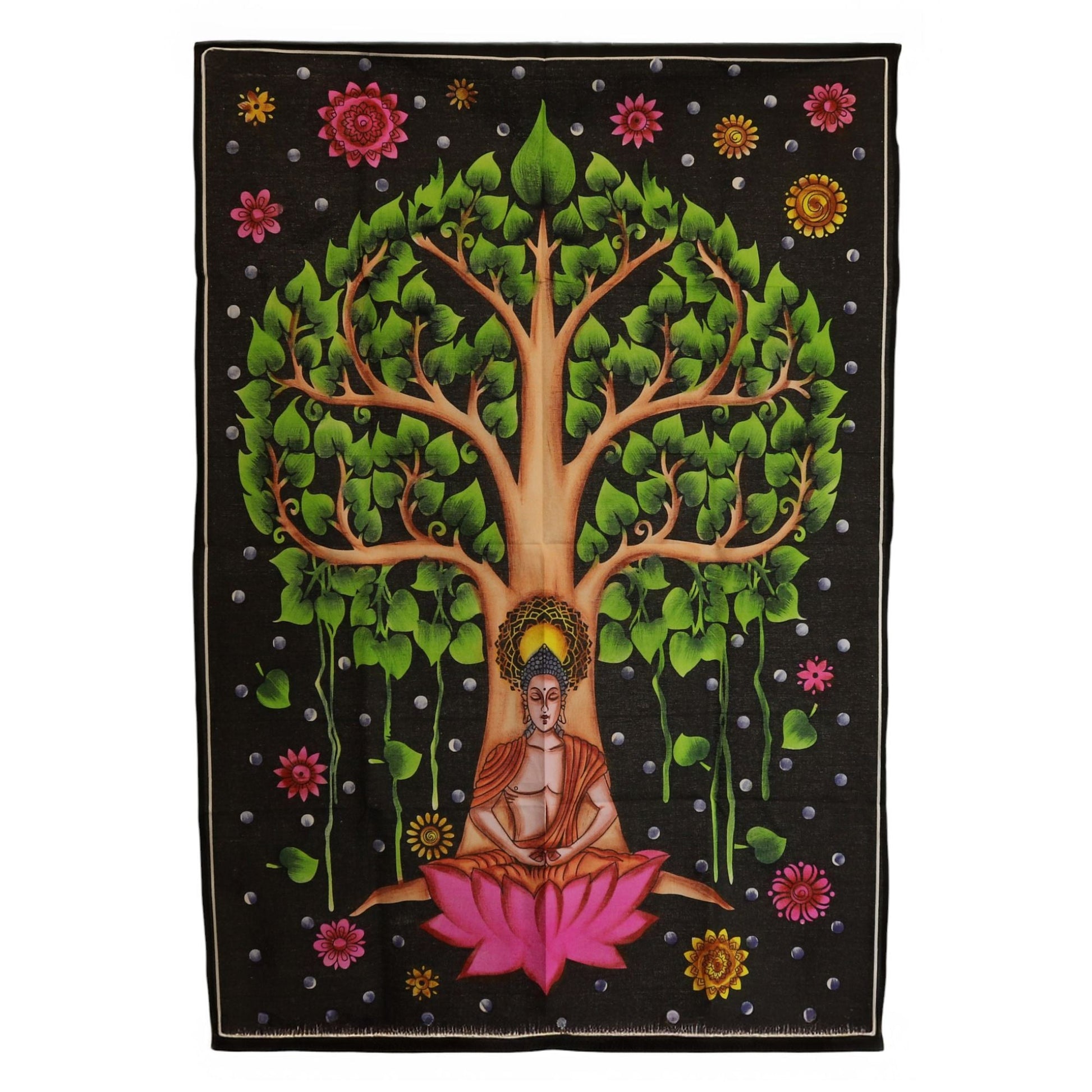Cotton Wall Art (70x110cm) - Buddha Bodhi Tree - Luna Panther