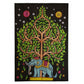 Cotton Wall Art (70x110cm) - Elephant & Tree of Life - Luna Panther