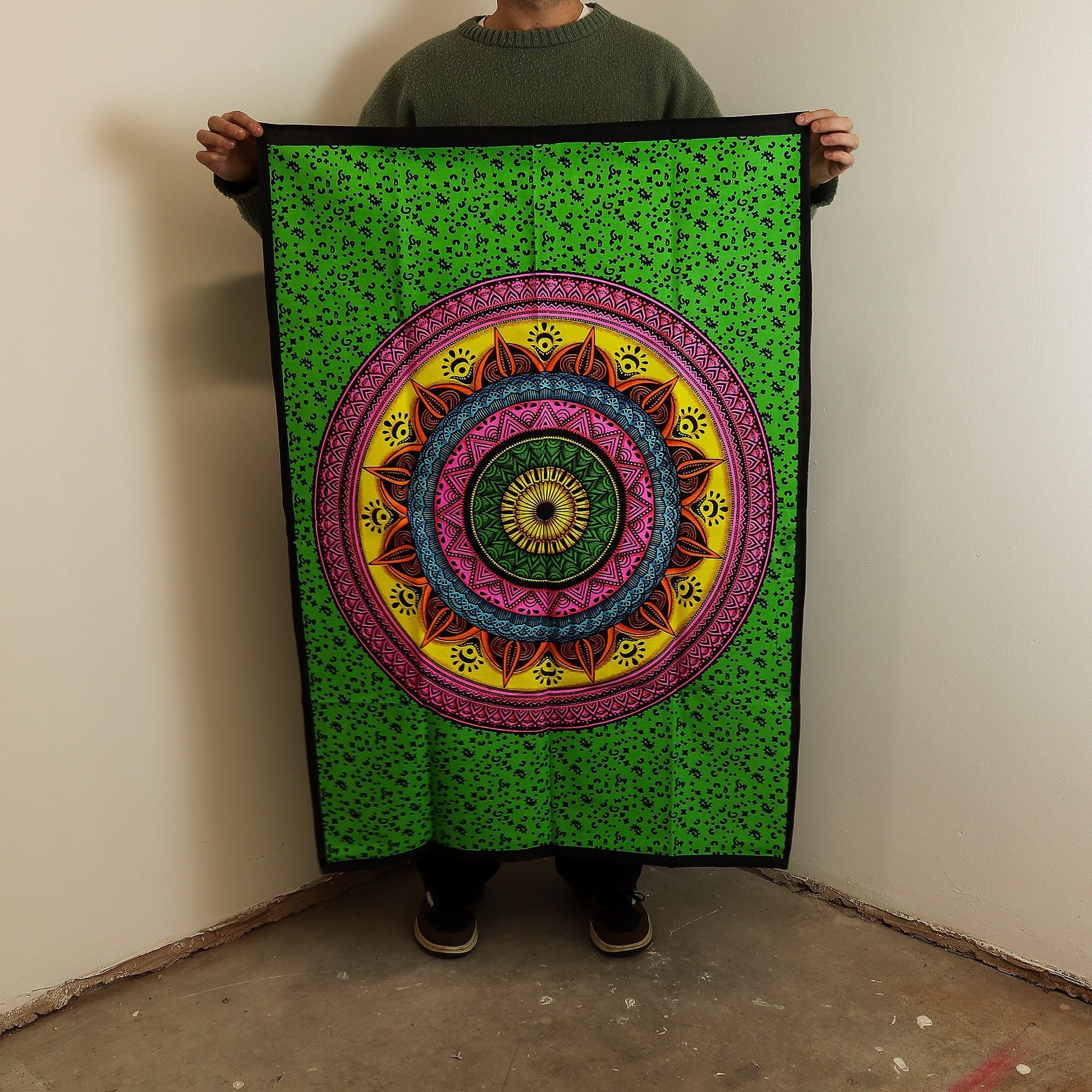 Cotton Wall Art (70x110cm) - Mandala Vibrant - Luna Panther