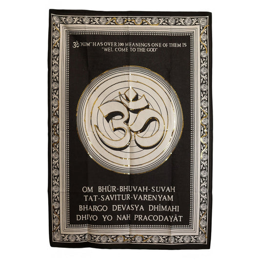 Cotton Wall Art (70x110cm) - Om - Welcome to the God - Luna Panther