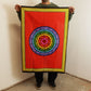 Cotton Wall Art (70x110cm) - Rainbow Flower of Life - Luna Panther