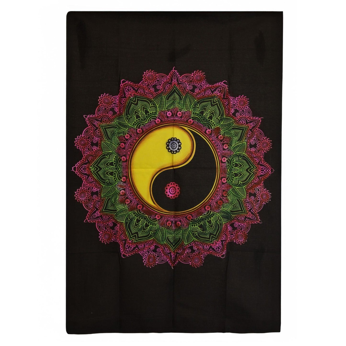 Cotton Wall Art (70x110cm) - Yin & Yang Mandala - Luna Panther
