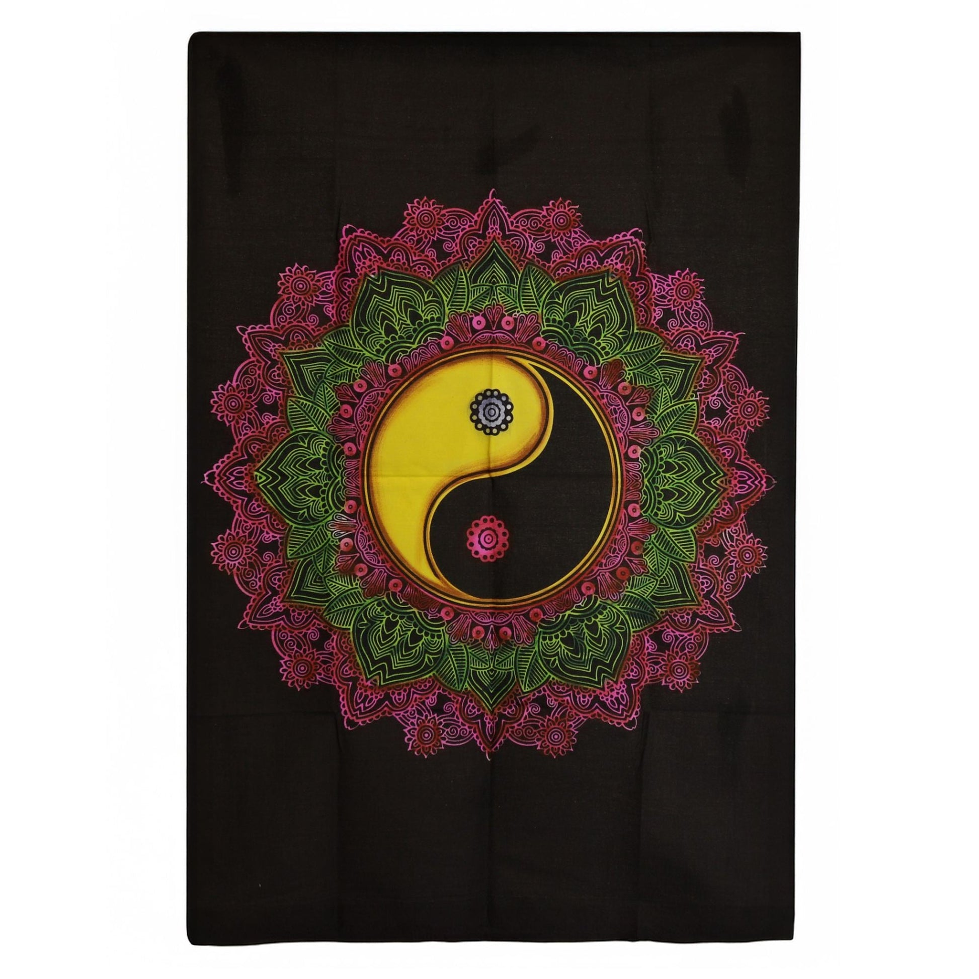Cotton Wall Art (70x110cm) - Yin & Yang Mandala - Luna Panther