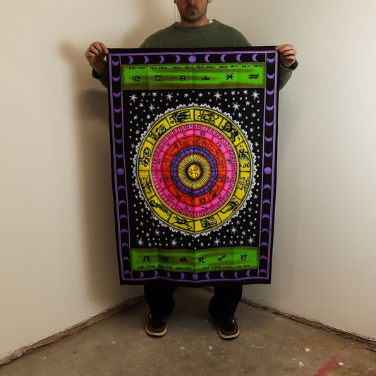 Cotton Wall Art (70x110cm) - Zodiac Colourful - Luna Panther alternate view