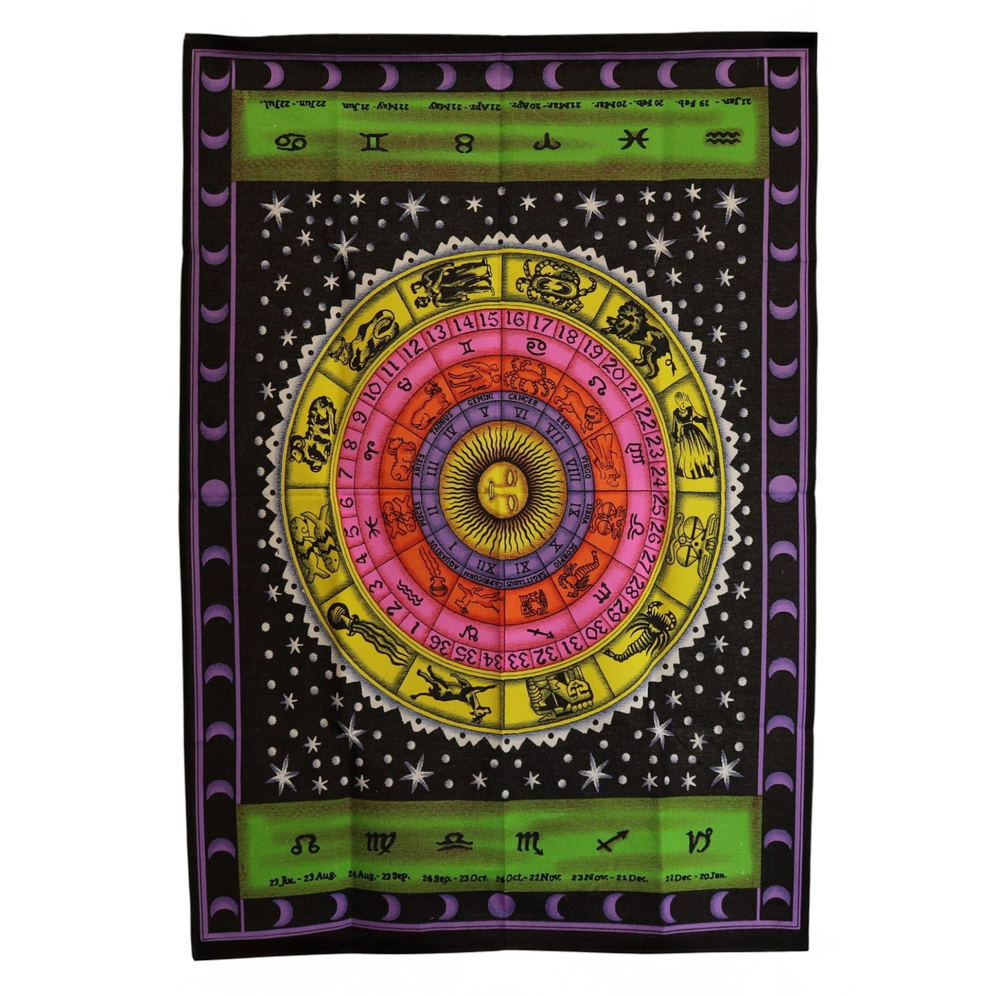 Cotton Wall Art (70x110cm) - Zodiac Colourful - Luna Panther