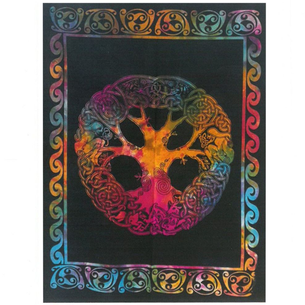 Cotton Wall Art - Tree with Adam & Eve - Luna Panther