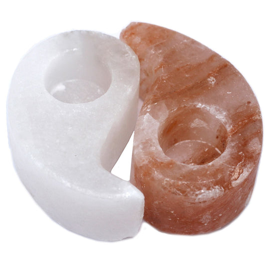 Polished Crafted Candle Holder - Ying Yang Pair Polished featuring natural patterning and unique variations - Luna Panther