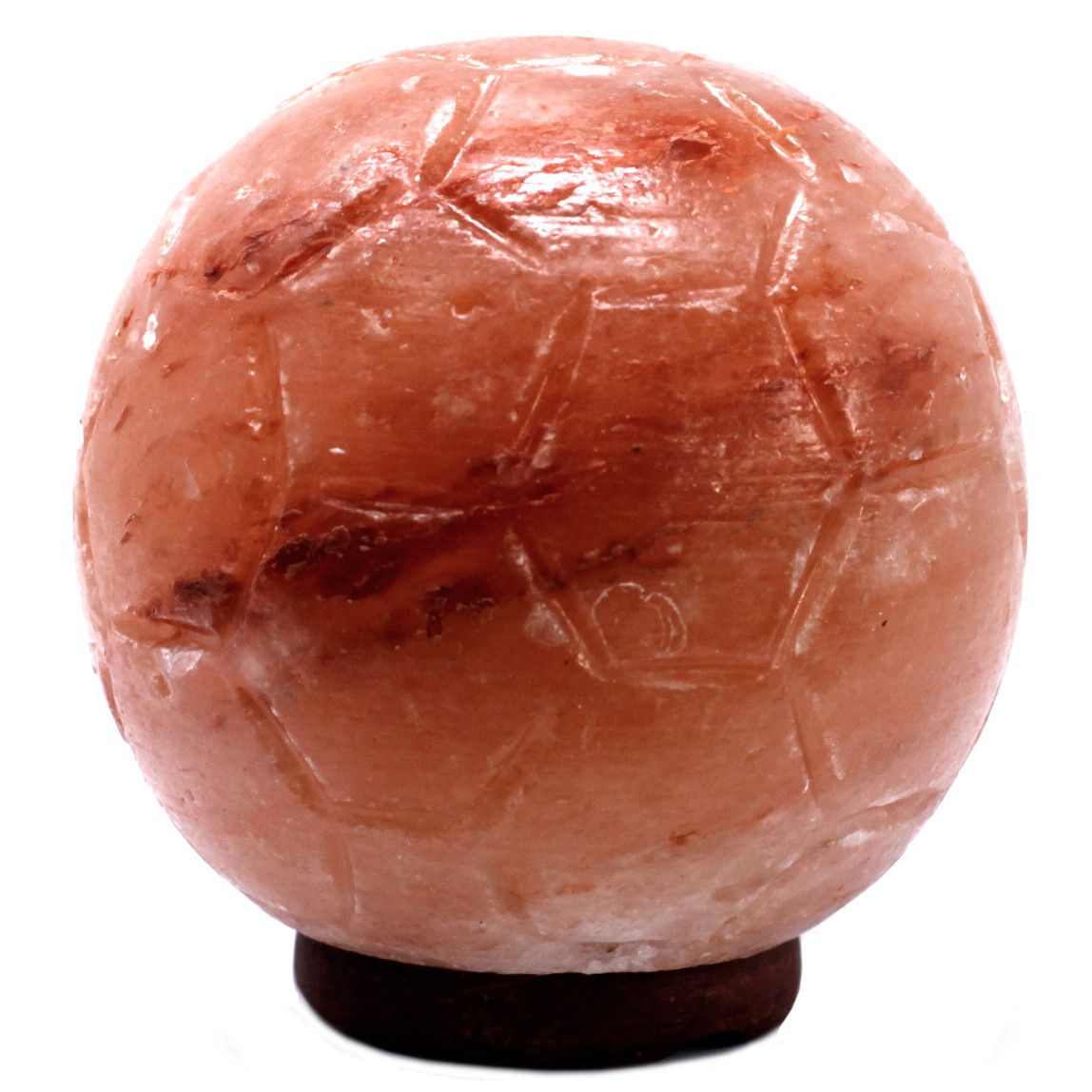 Polished Crafted Salt lamp - Football featuring natural patterning and unique variations - Luna Panther