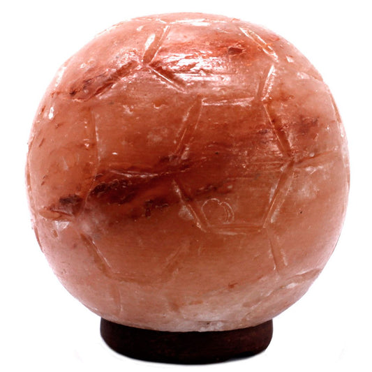 Polished Crafted Salt lamp - Football featuring natural patterning and unique variations - Luna Panther